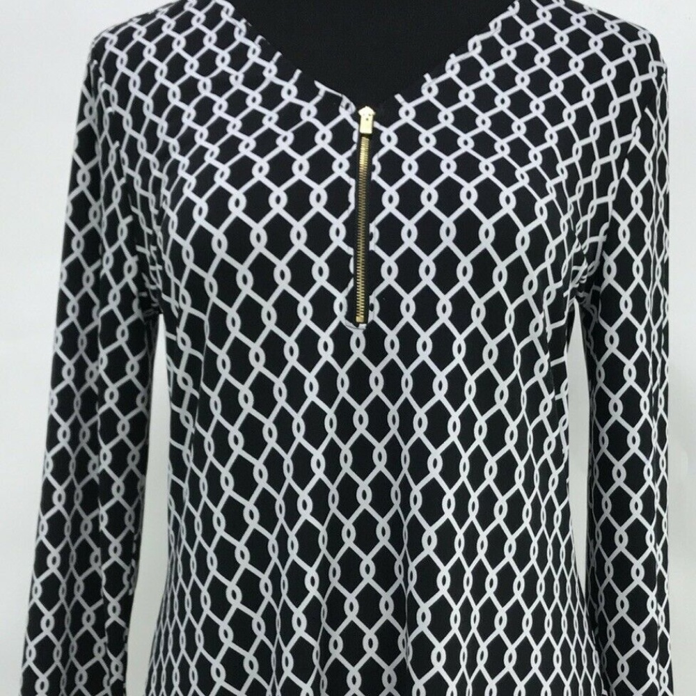 41 Hawthorn Stitch Fix 3/4 Sleeve Black White S
